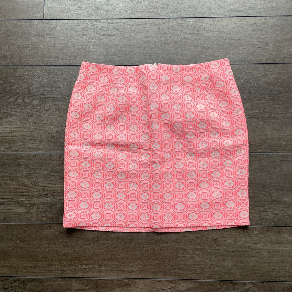 Gap Coral Floral Pencil Skirt Size 4 Like New